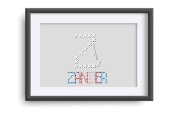 Patriotic Cross Stitch Color Font Product Image 4