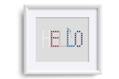 Patriotic Cross Stitch Color Font Product Image 5