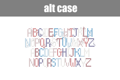 Patriotic Cross Stitch Color Font Product Image 7