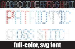 Patriotic Cross Stitch Too Color Font Product Image 1