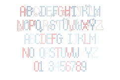 Patriotic Cross Stitch Too Color Font Product Image 4