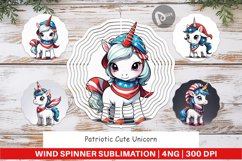 Wind Spinner Patriotic Unicorn Product Image 1
