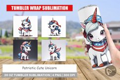 Tumbler Wrap Patriotic Unicorn Product Image 1