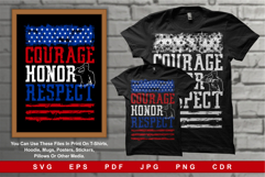 Patriotic Declare Courage Honor Respect American Flag Themes Product Image 1