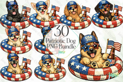 Patriotic Dog Collection PNG Bundle Product Image 1