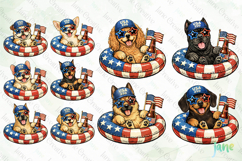 Patriotic Dog Collection PNG Bundle Product Image 2