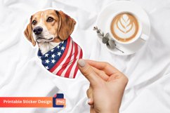 Patriotic Dog Sticker, American Flag Dog Sticker Product Image 1