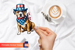 Patriotic Dog Sticker, 4th of July Animal Sticker Product Image 1