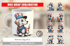 Mug Wrap Design Patriotic Dog Knitted Product Image 1