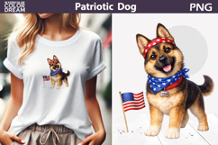 Patriotic Dog Clipart | 4th of July German Shepherd Product Image 1