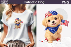 Patriotic Dog Clipart | 4th of July Golden Retriever Product Image 1
