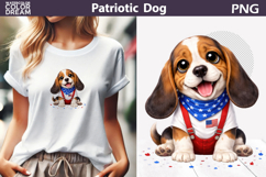 Patriotic Dog Clipart | 4th of July Basset Hound Product Image 1