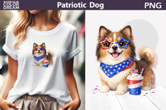 Patriotic Dog Clipart | 4th of July Sheltie Product Image 1