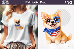 Patriotic Dog Clipart | 4th of July Corgi Product Image 1