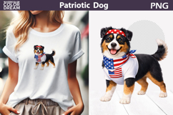 Patriotic Dog Clipart | 4th of July Australian Shepherd Product Image 1
