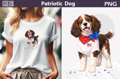 Patriotic Dog Clipart | 4th of July Cavalier King Charles Product Image 1