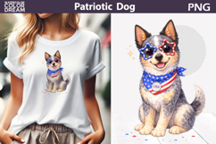 Patriotic Dog Clipart | 4th of July Australian Cattle Product Image 1