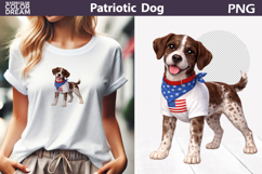Patriotic Dog Clipart |4th of July German Shorthaired Pointe Product Image 1