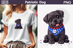 Patriotic Dog Clipart | 4th of July Puppy Cane Corso Product Image 1