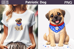Patriotic Dog Clipart | 4th of July Mastiff Product Image 1