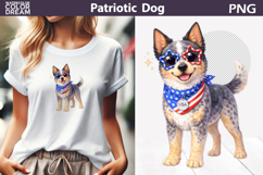 Patriotic Dog Clipart | 4th of July Australian Cattle Product Image 1