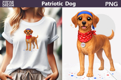 Patriotic Dog Clipart | 4th of July Vizsla Product Image 1