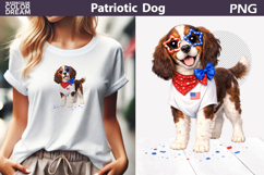 Patriotic Dog Clipart | 4th of July Cavalier King Charles Product Image 1