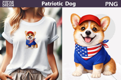 Patriotic Dog Clipart | 4th of July Corgi Product Image 1