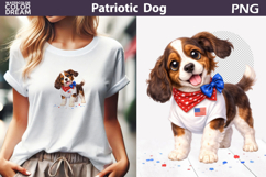 Patriotic Dog Clipart | 4th of July Cavalier King Charles Product Image 1