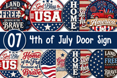 Patriotic Door Sign PNG, 4th of July Door Sign PNG Product Image 1