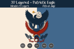 3D Layered Patriotic Eagle Product Image 3