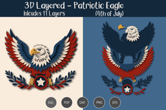 3D Layered Patriotic Eagle Product Image 1