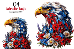 Brushstroke Patriotic Eagle PNG Product Image 1