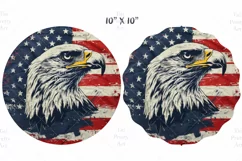Patriotic Eagle Wind Spinner, Door Hanger Png, Keychain Png, Car Coaster