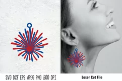 Patriotic Earrings SVG| 4th of July Earrings Laser Cutting