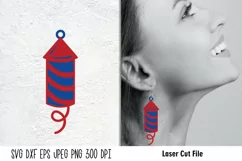 Patriotic Earrings laser Cut| 4th of July Earrings Template
