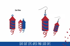 Patriotic Earrings laser Cut| 4th of July Earrings Template