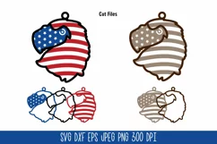 4th of July Earrings laser Cut| Patriotic Earrings SVG