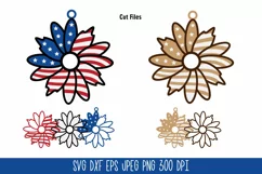 Patriotic Earrings SVG| 4th of July Earrings Template