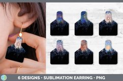 Bundle of six Patriotic Fireworks cow tag earrings sublimation designs