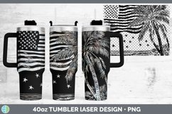 GorgeousPatriotic Flag Laser 40oz Tumbler design.