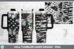 GorgeousPatriotic Flag Laser 40oz Tumbler design.