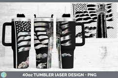 GorgeousPatriotic Flag Laser 40oz Tumbler design.