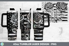 GorgeousPatriotic Flag Laser 40oz Tumbler design.