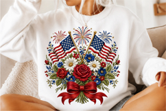 Patriotic Floral Bouquet PNG Design Product Image 3