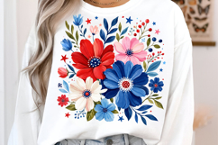 Patriotic Floral Png, 4th of July Flower Product Image 2