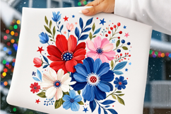 Patriotic Floral Png, 4th of July Flower Product Image 4