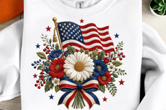 Patriotic Floral PNG Design Product Image 1