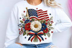 Patriotic Floral PNG Design Product Image 2
