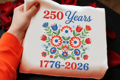 Patriotic Flowers 250 Years 1776-2026 PNG Product Image 2